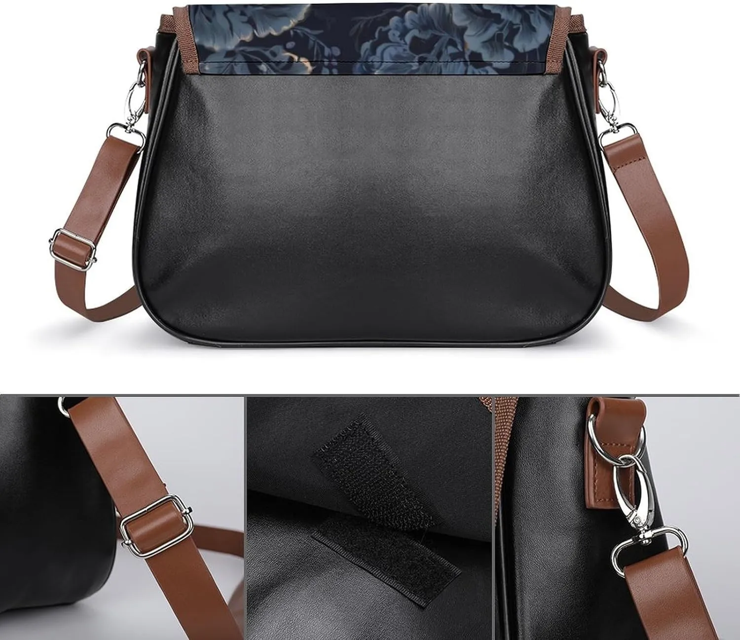 Women's Handbags Animal Print Spacious Multi-Pocket Shoulder Bags Outdoor Hook-and-Loop Crossbody Bags