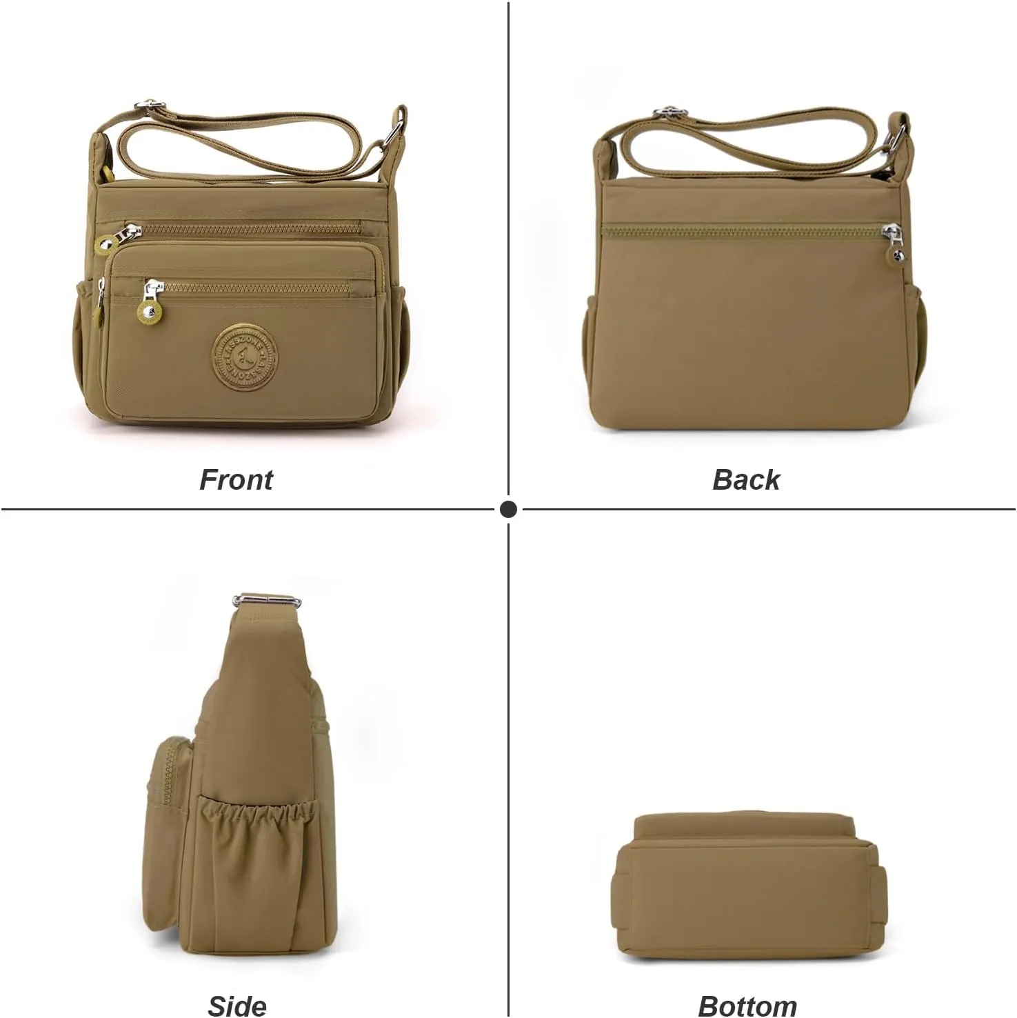 Women's Shoulder Bags Multi-Pocket Casual Crossbody Bag Handbags Waterproof Nylon Messenger Travel Bags Ladies Tote