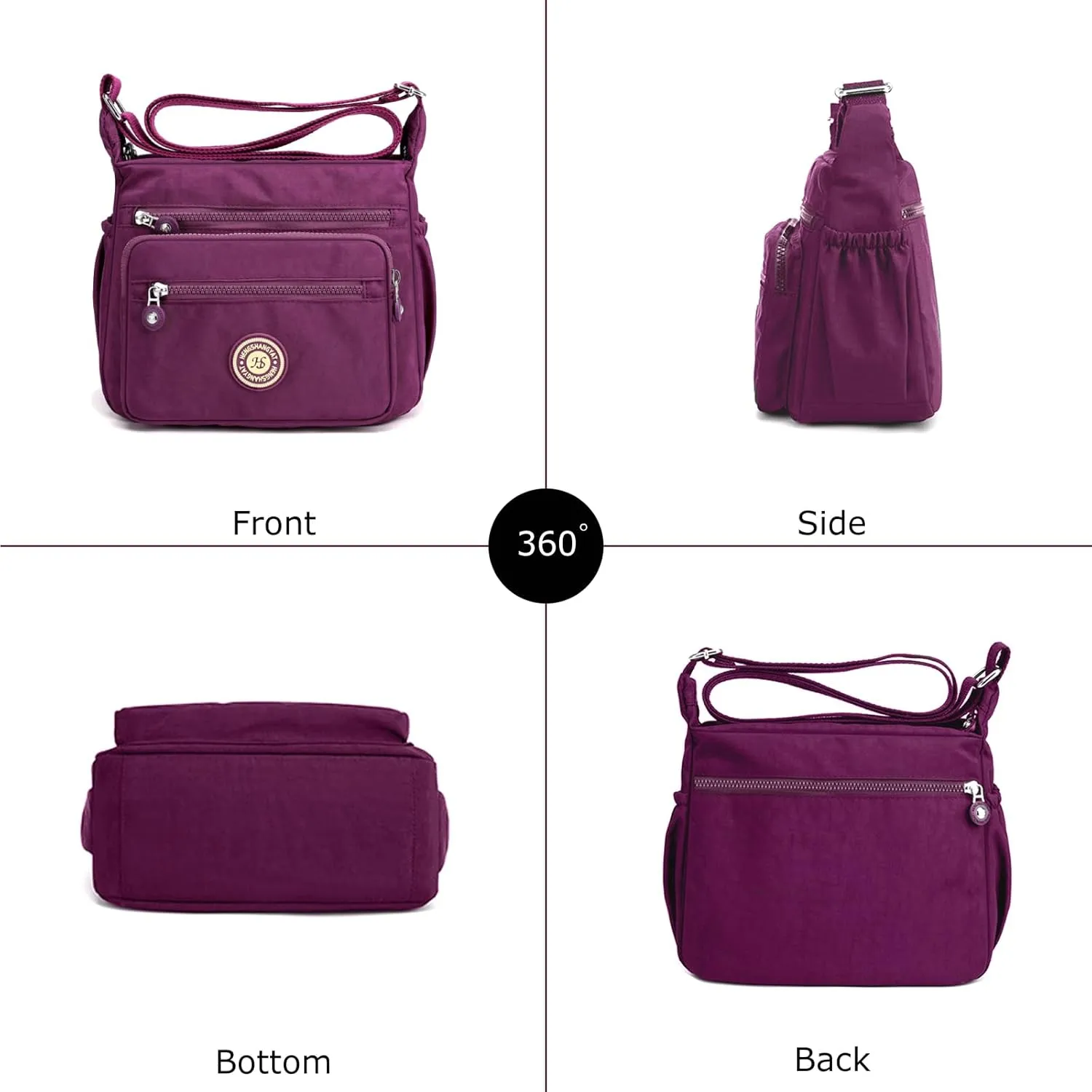Women's Shoulder Bags Multi-Pocket Casual Crossbody Bag Handbags Waterproof Nylon Messenger Travel Bags Ladies Tote
