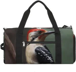 Woodpecker Gym Bag for Men Women Water Resistant Duffle Bag Travel Lightweight Bag for Travel Sports