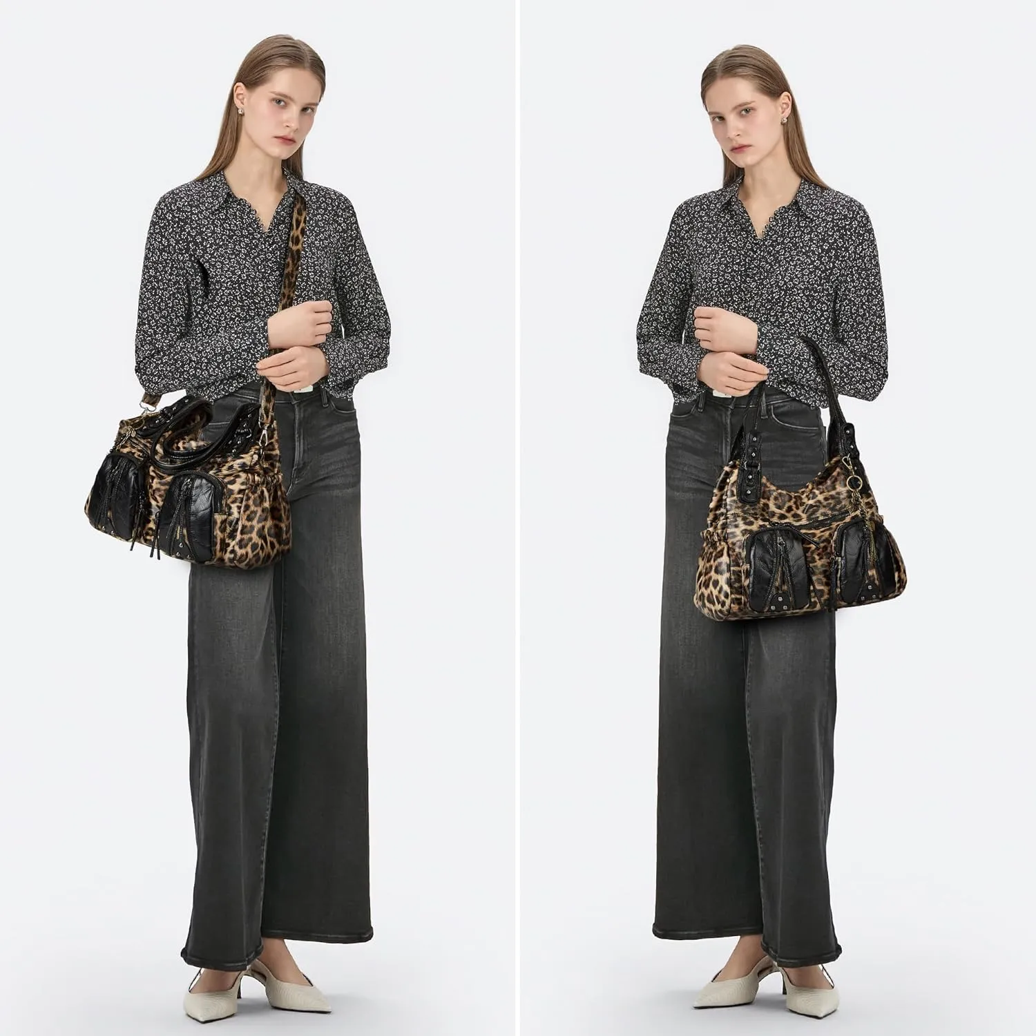 Worldlyda Women Canvas Hobo Purse Multi Pocket Tote Shopper Shoulder Bag Casual Top Handle handbag with Embroidery Ethnic