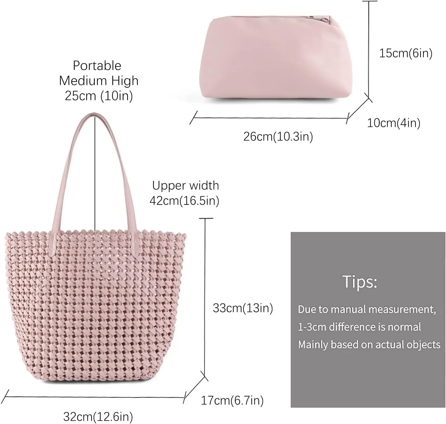 Woven Bag for Women Vegan Leather Tote Bag Large Summer Beach Travel Handbag and Clutch Retro Handmade Shoulder Bag