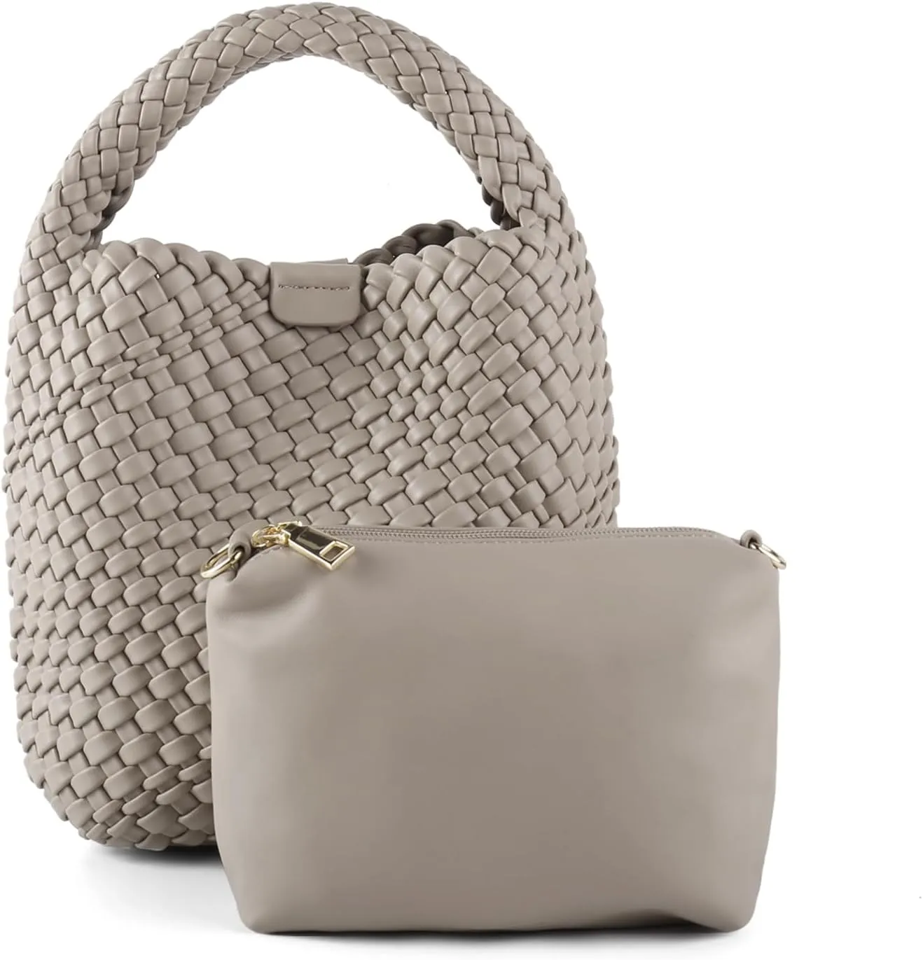 Woven Bag for Women Vegan Leather Tote Bag Travel Handbag and Purse Retro Handmade Trending Hobo Bag