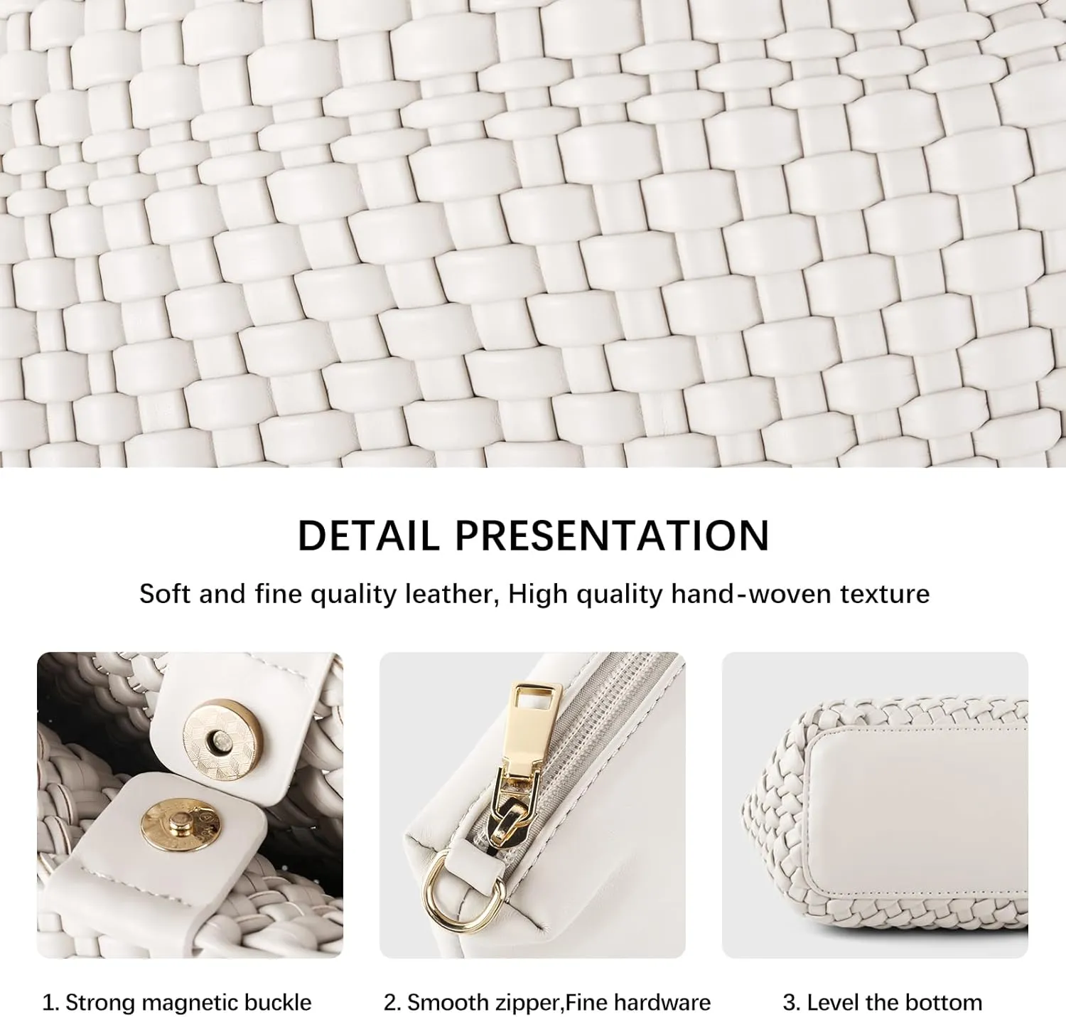 Woven Bag for Women Vegan Leather Tote Bag Travel Handbag and Purse Retro Handmade Trending Hobo Bag