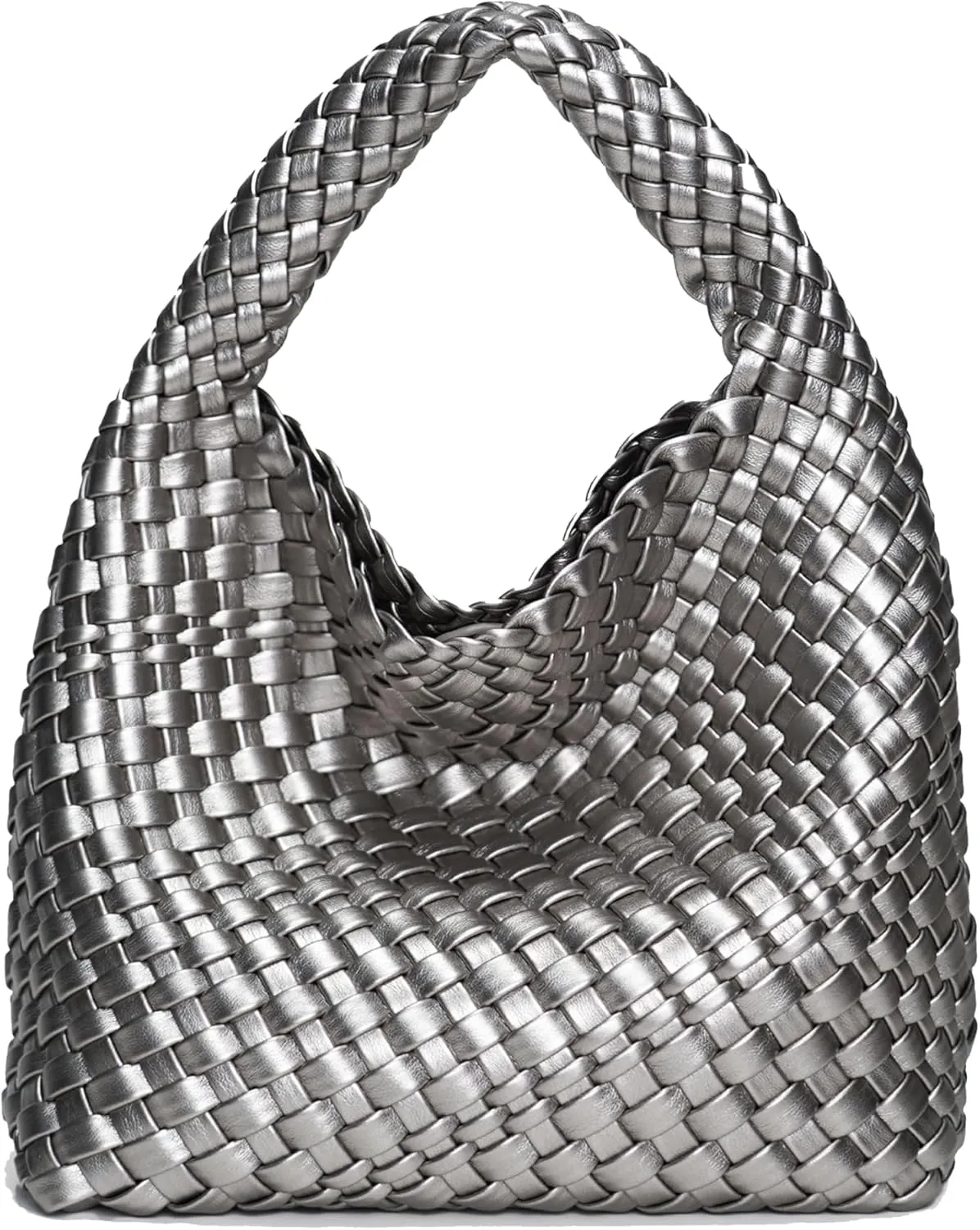Woven Bag Purses and Handbags for Women, PU Leather Shoulder Bags Top-Handle Bags With Purses