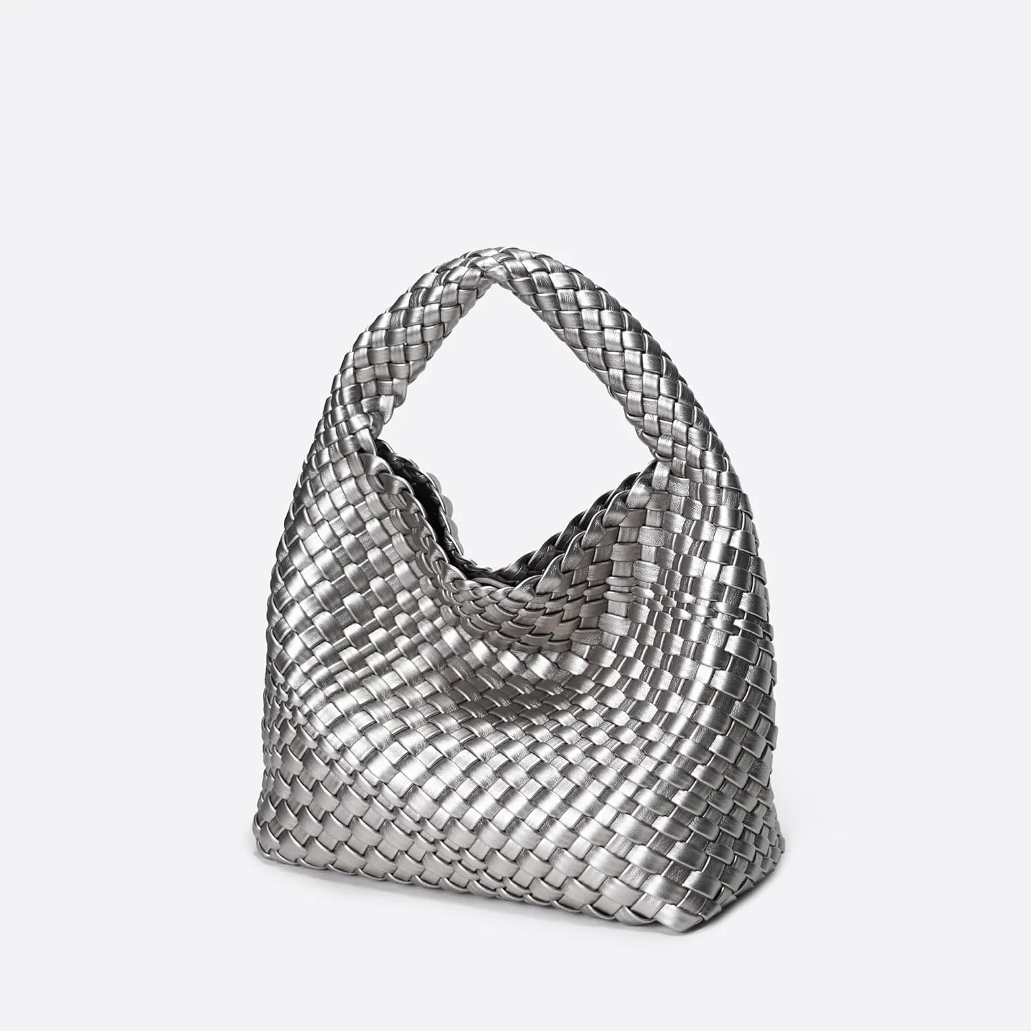 Woven Bag Purses and Handbags for Women, PU Leather Shoulder Bags Top-Handle Bags With Purses