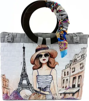 Woven Bags for Women - Tote Bag for Women - Shoulder Bag - Hand Painted Bags Travel Beach Satchel Bags