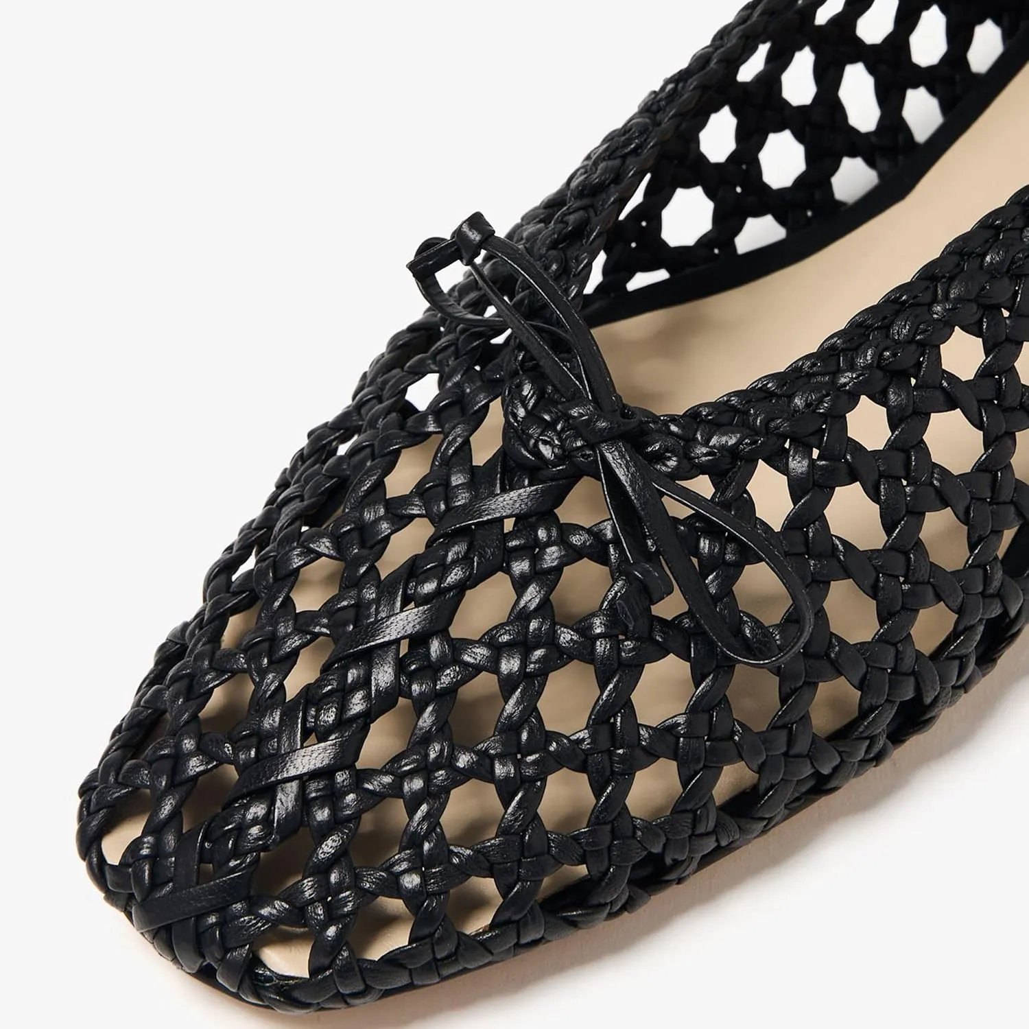 Woven Ballet Flats Shoes for Women with Strap Charming Comfortable Casual Elegance Flat Mary Janes Suitable for Woven Bags