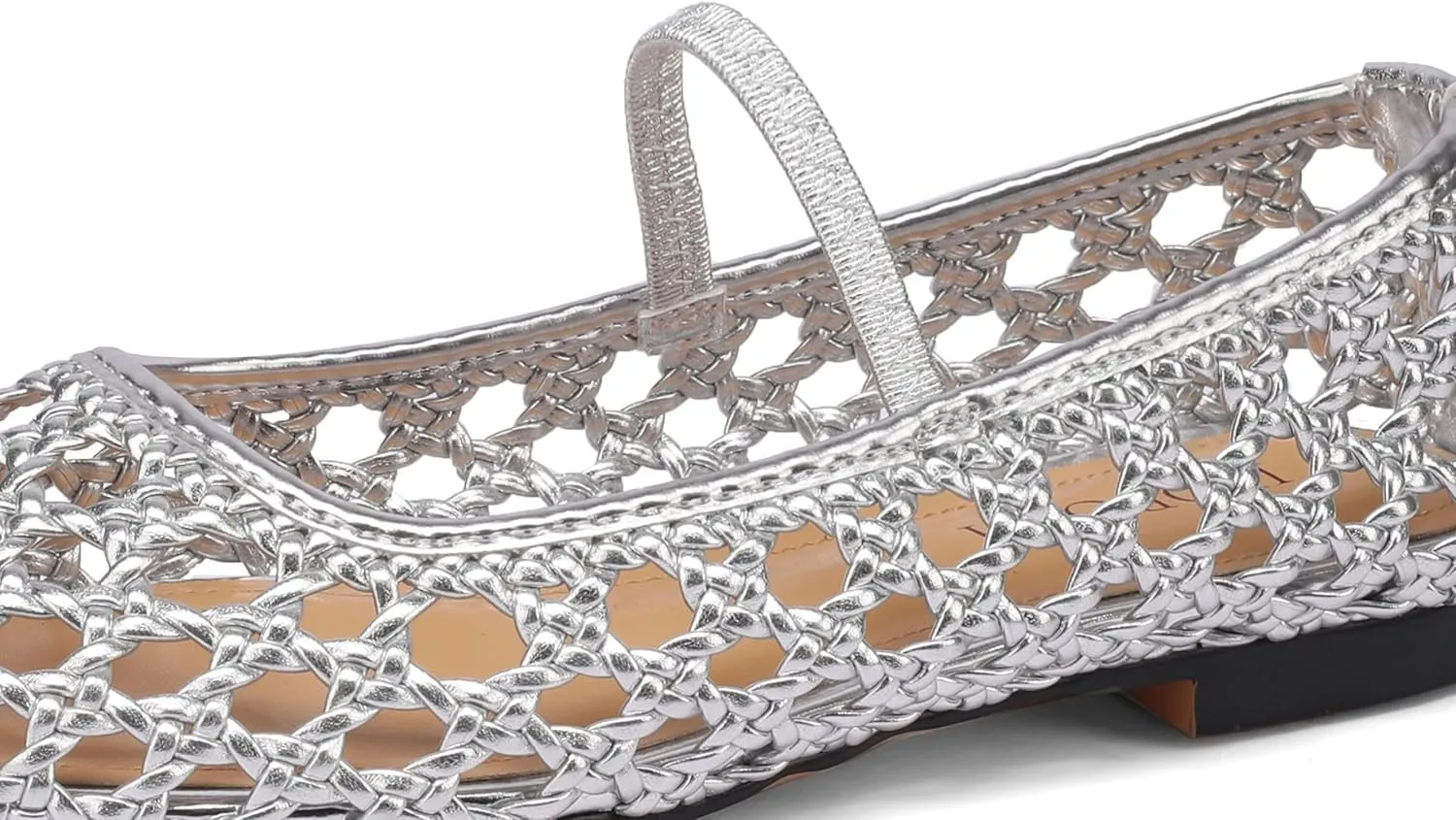 Woven Ballet Flats Shoes for Women with Strap Charming Comfortable Casual Elegance Flat Mary Janes Suitable for Woven Bags