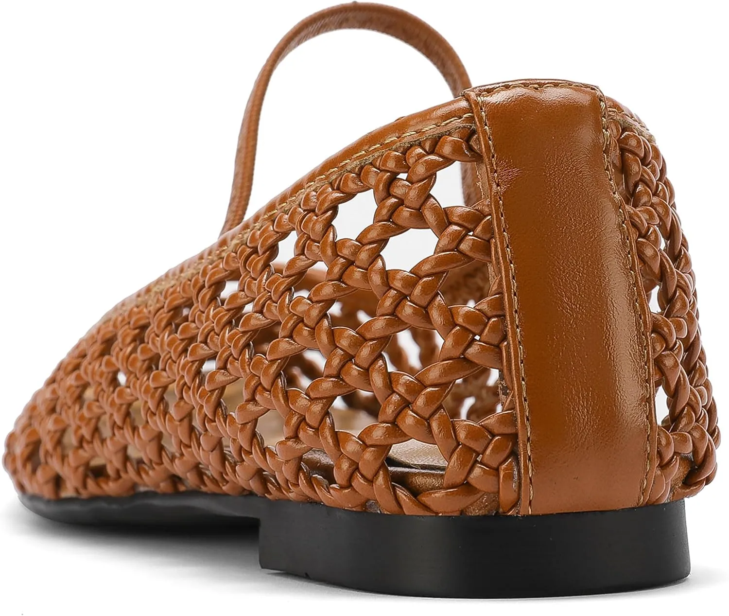 Woven Ballet Flats Shoes for Women with Strap Charming Comfortable Casual Elegance Flat Mary Janes Suitable for Woven Bags