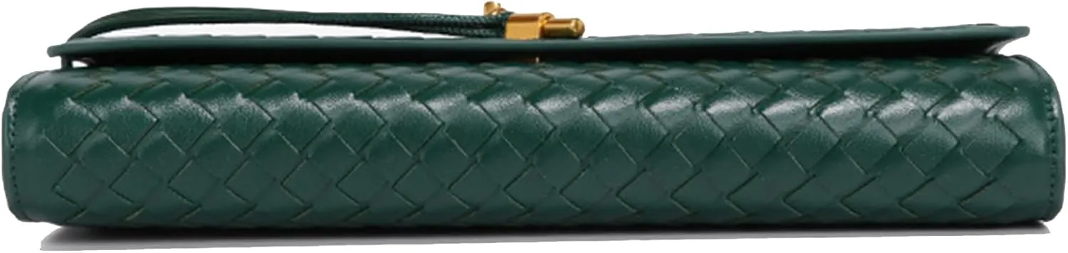 Woven Evening Clutch Purses Shoulder Handbag Crossbody Bags with Adjustable Shoulder Strap Trendy Handmade