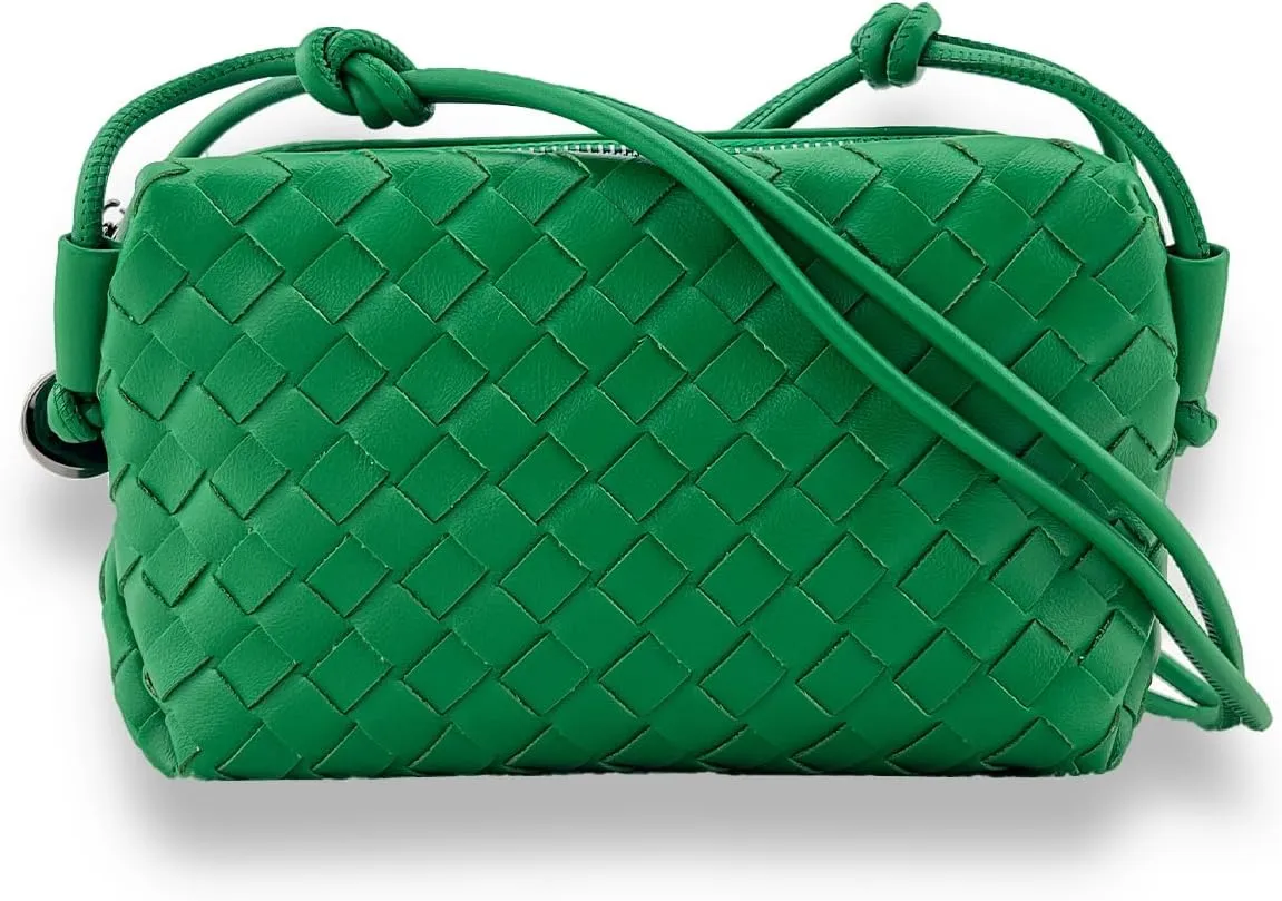 Woven Purse Square Purse Small Crossbody Bags for Women Trendy Woven Bag Shoulder Bag