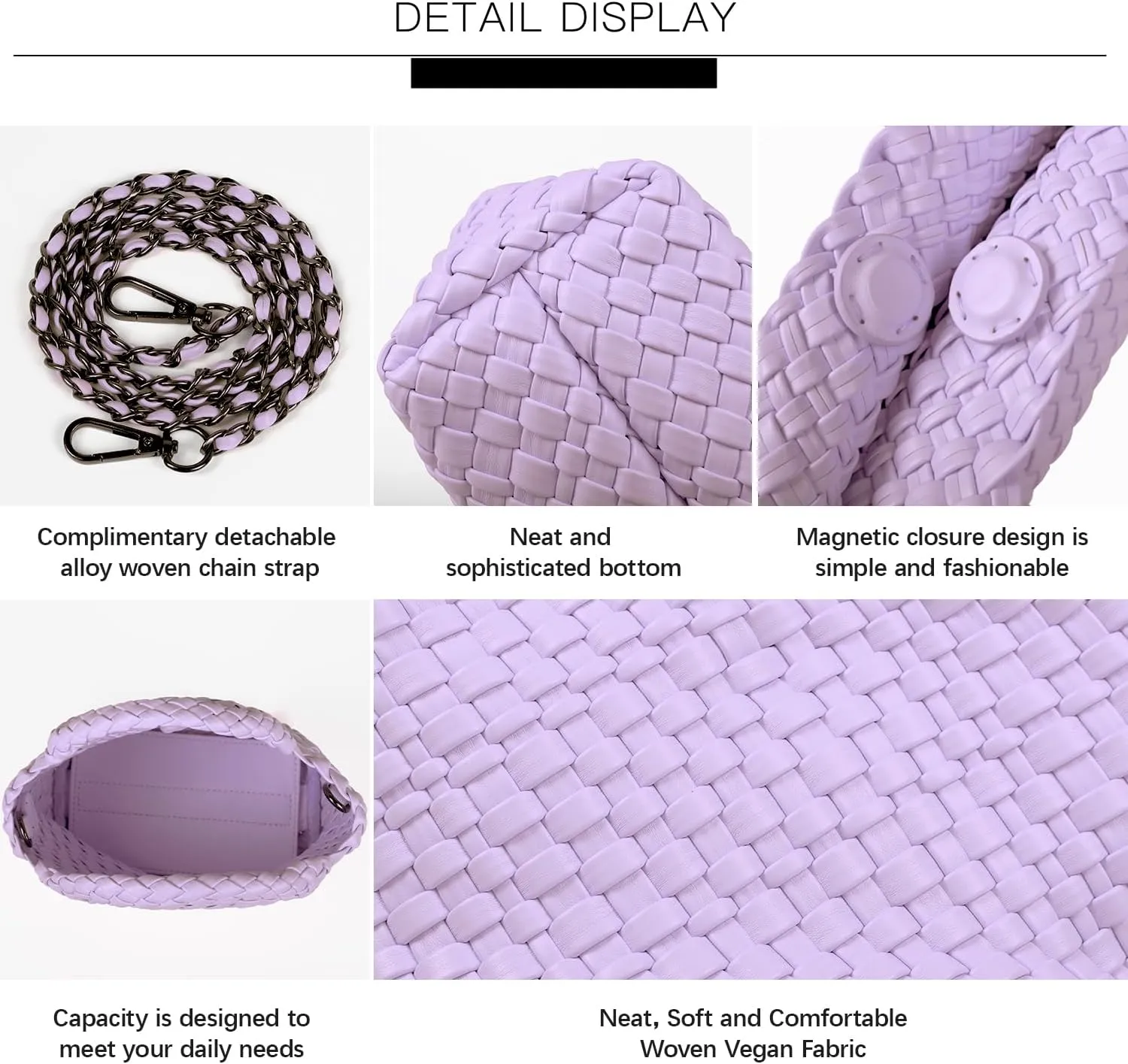 Woven Purses Bag for Women, Vegan Leather Handwoven Bags with Mini Handmade Purse, SMALL Travel Beach Top Handle Handbags