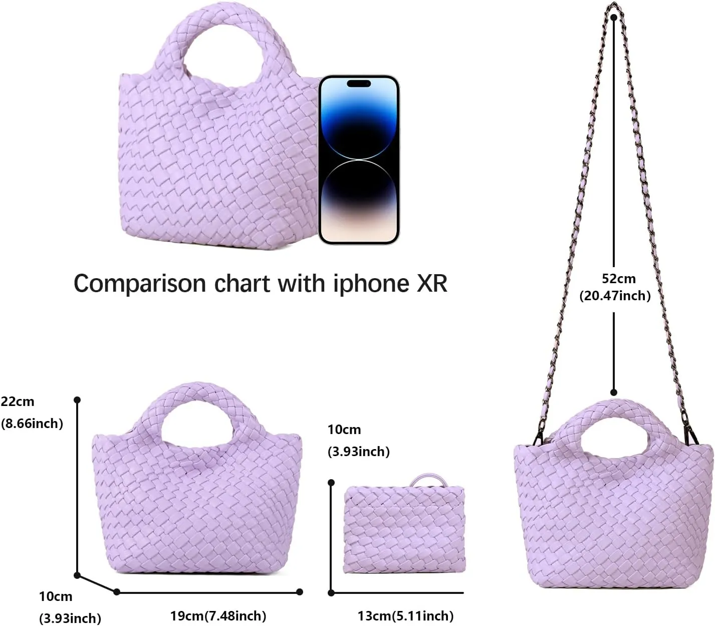 Woven Purses Bag for Women, Vegan Leather Handwoven Bags with Mini Handmade Purse, SMALL Travel Beach Top Handle Handbags