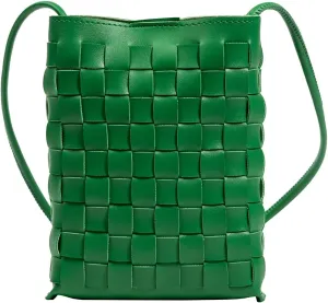 Woven Small Crossbody Bags Cell Phone Purse for Women Teen Girls Small Shoulder Phone Bag