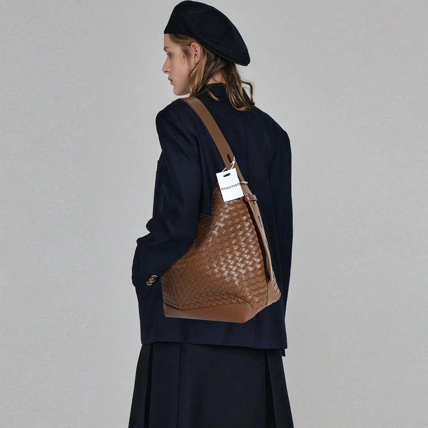 Woven Tote Bag For Women, Fashion Crossbody Shoulder Bag, Casual Top-handle Handbags, and Travel Purses Phone Bag