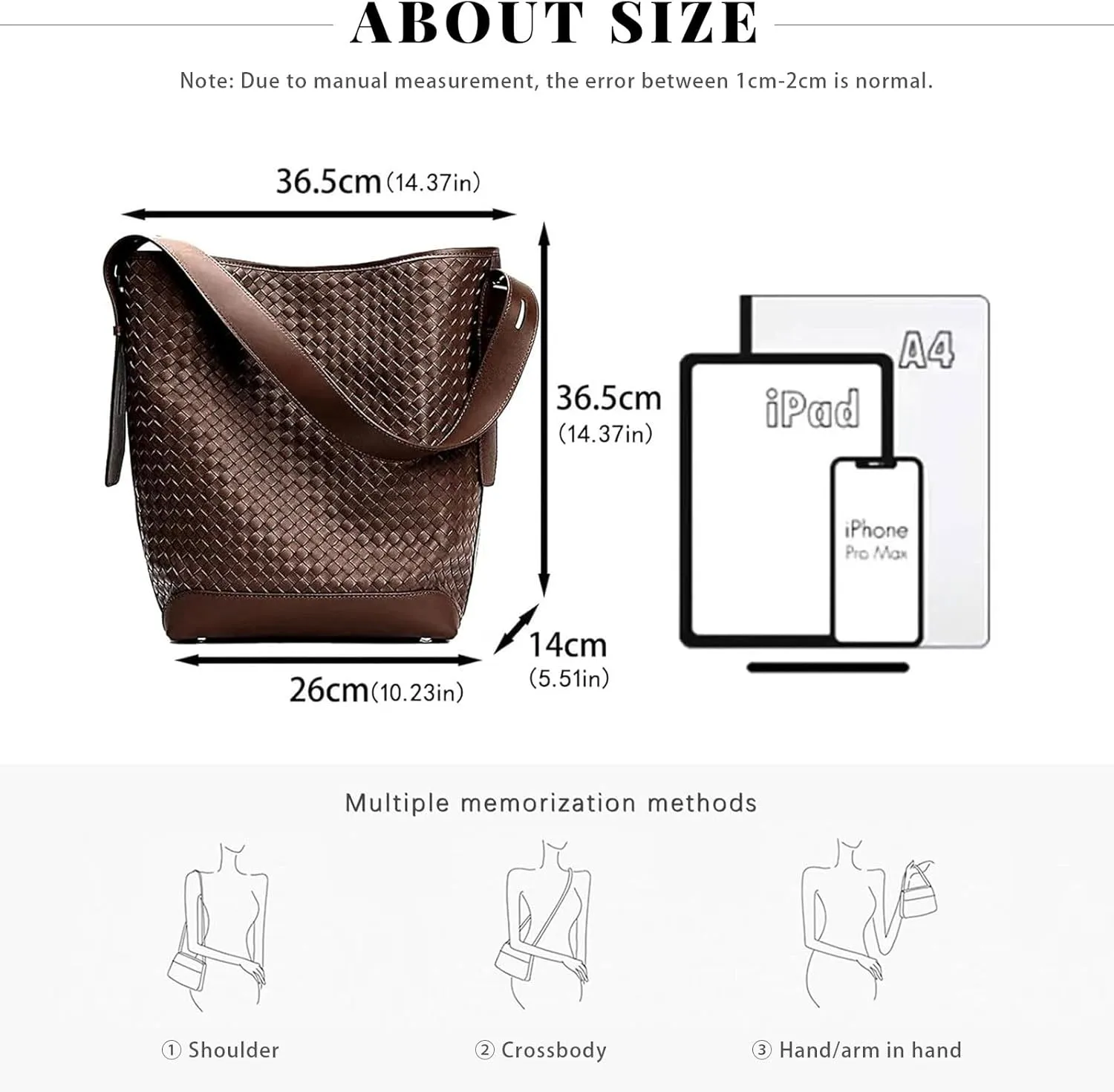 Woven Tote Bag For Women, Fashion Crossbody Shoulder Bag, Casual Top-handle Handbags, and Travel Purses Phone Bag
