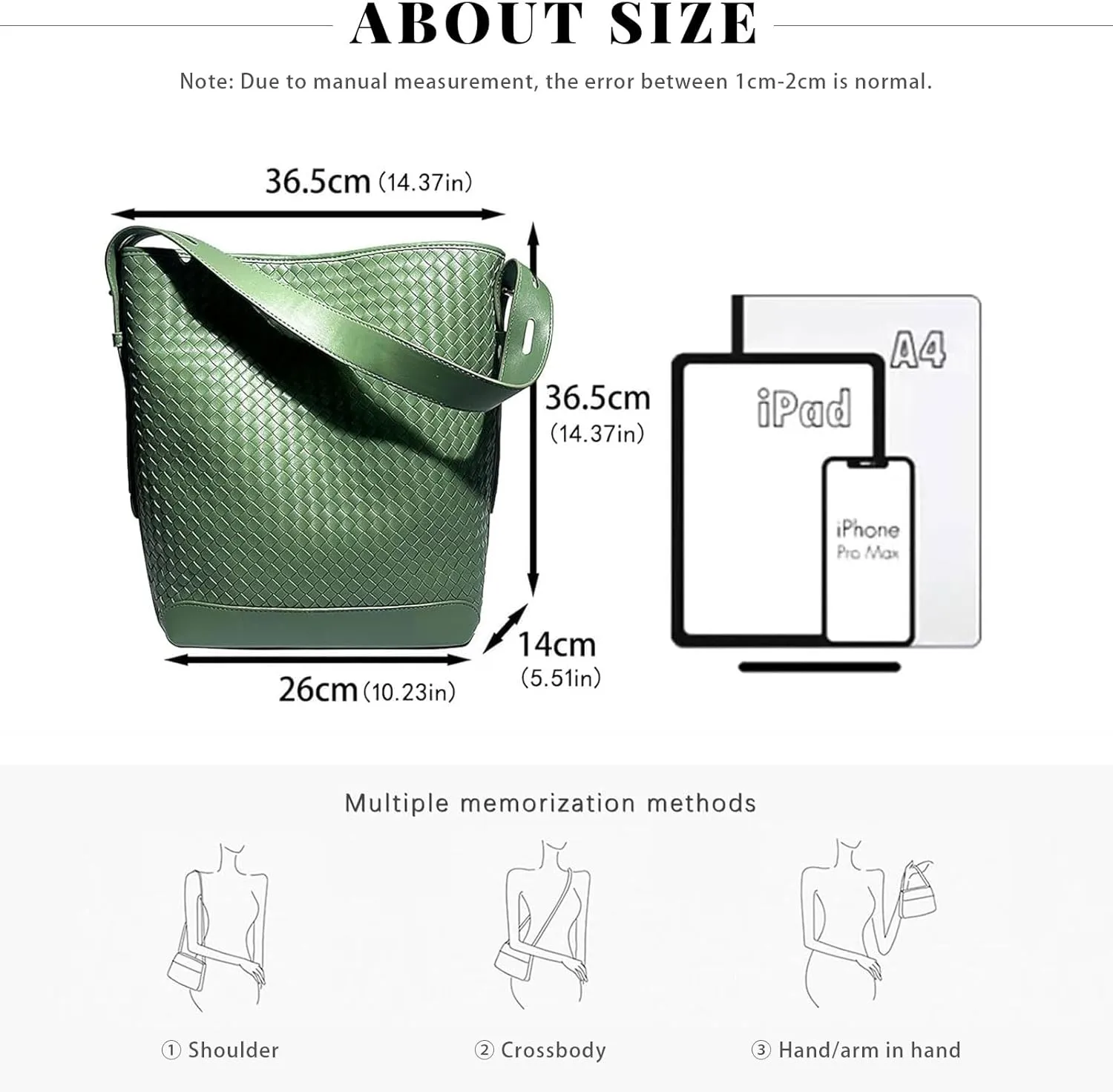 Woven Tote Bag For Women, Fashion Crossbody Shoulder Bag, Casual Top-handle Handbags, and Travel Purses Phone Bag