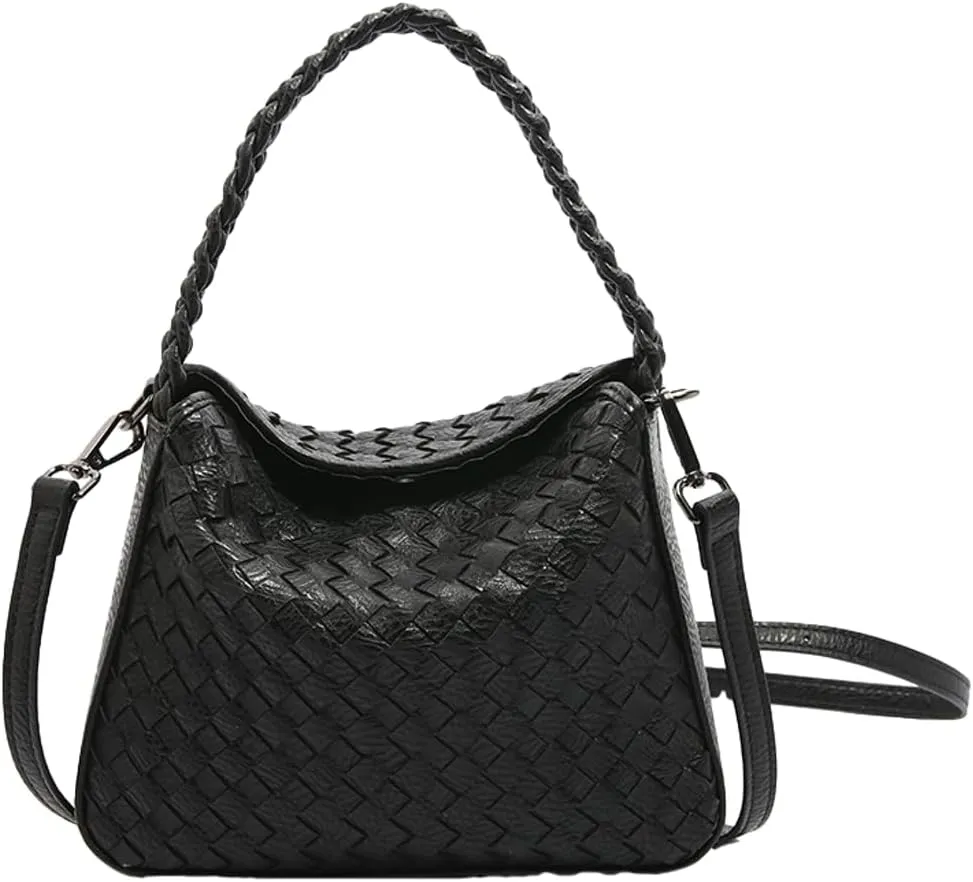 Woven Tote Bag for Women Fashion Shoulder Hobo Bags Leather Woven Beach Handbag Crossbody Purse Vintage Satchels Handbag