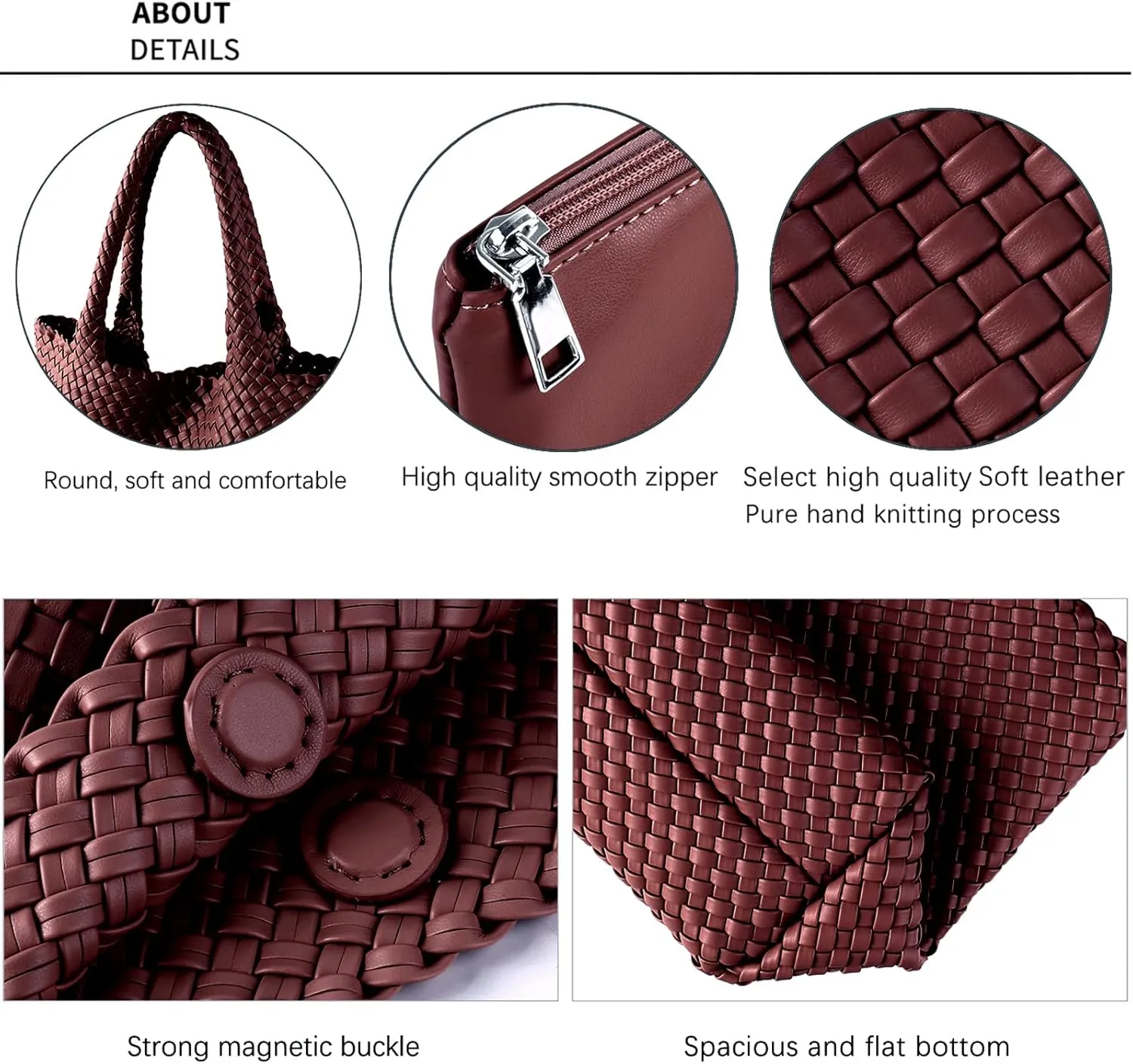 Woven Tote Bag for Women, Hobo Bag for Work, Large Beach Travel Handbags and Purses, Retro Shoulder Bag, Shopping Bag