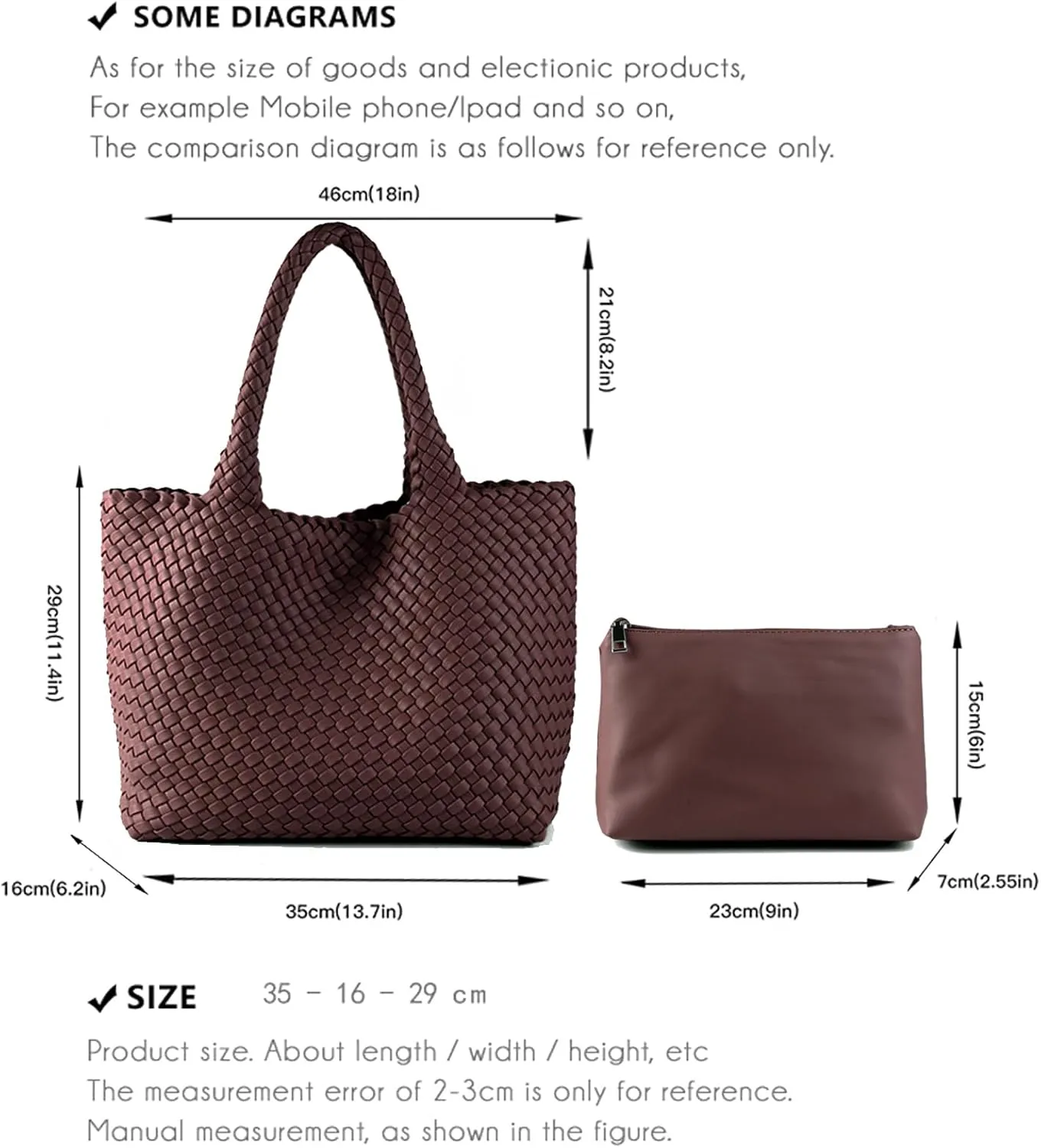Woven Tote Bag for Women, Hobo Bag for Work, Large Beach Travel Handbags and Purses, Retro Shoulder Bag, Shopping Bag