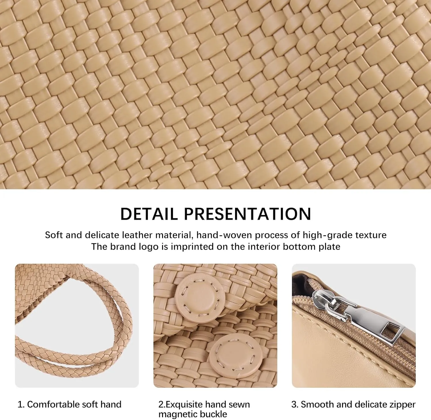 Woven Tote Bag Womens Purse Vegan Leather Shoulder Handbags Fashion Summer Beach Tote Bags Large Travel Totes