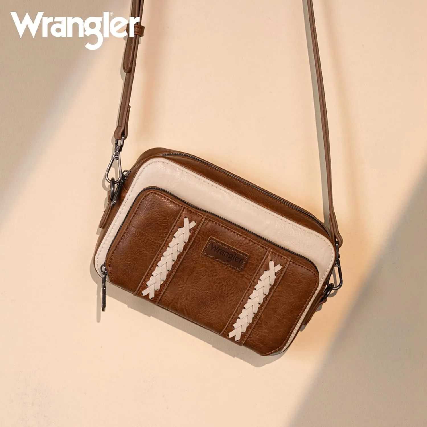 Wrangler Crossbody Bag for Women Shoulder Purse Small Multi Pocket Crossover Bag with Adjustable Strap