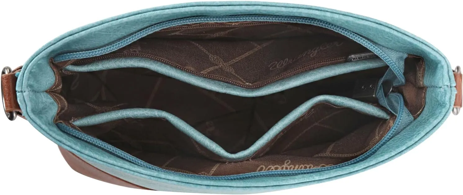 Wrangler Crossbody Purses for Women Two Tone Crossbody Bags Women Purses and Handbags