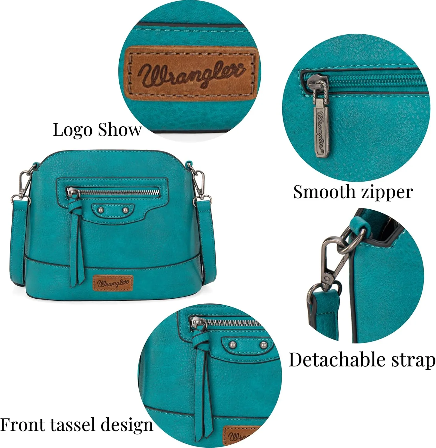 Wrangler Small Crossbody Bags for Women Shoulder Cute Purses and Handbags with Adjustable Strap