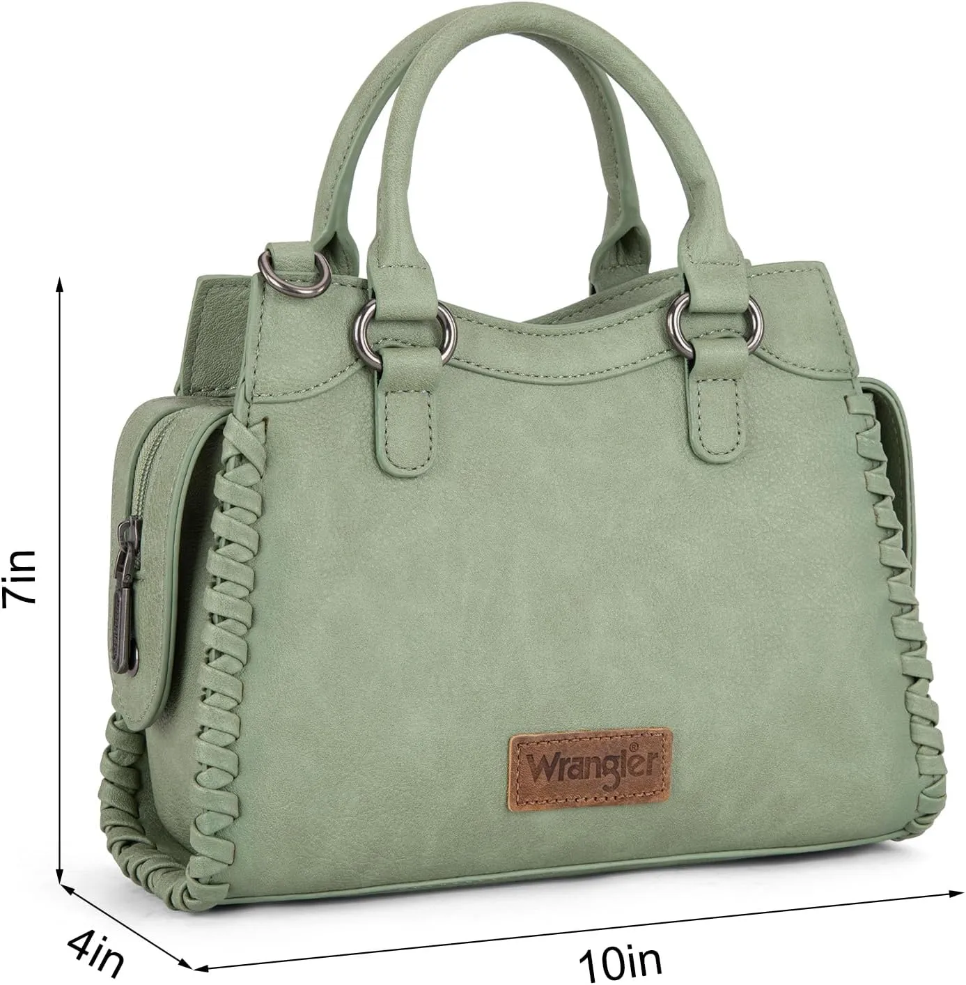 Wrangler Top Handle Bag for Women Woven Satchel Handbag