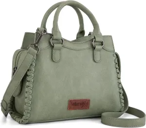 Wrangler Top Handle Bag for Women Woven Satchel Handbag