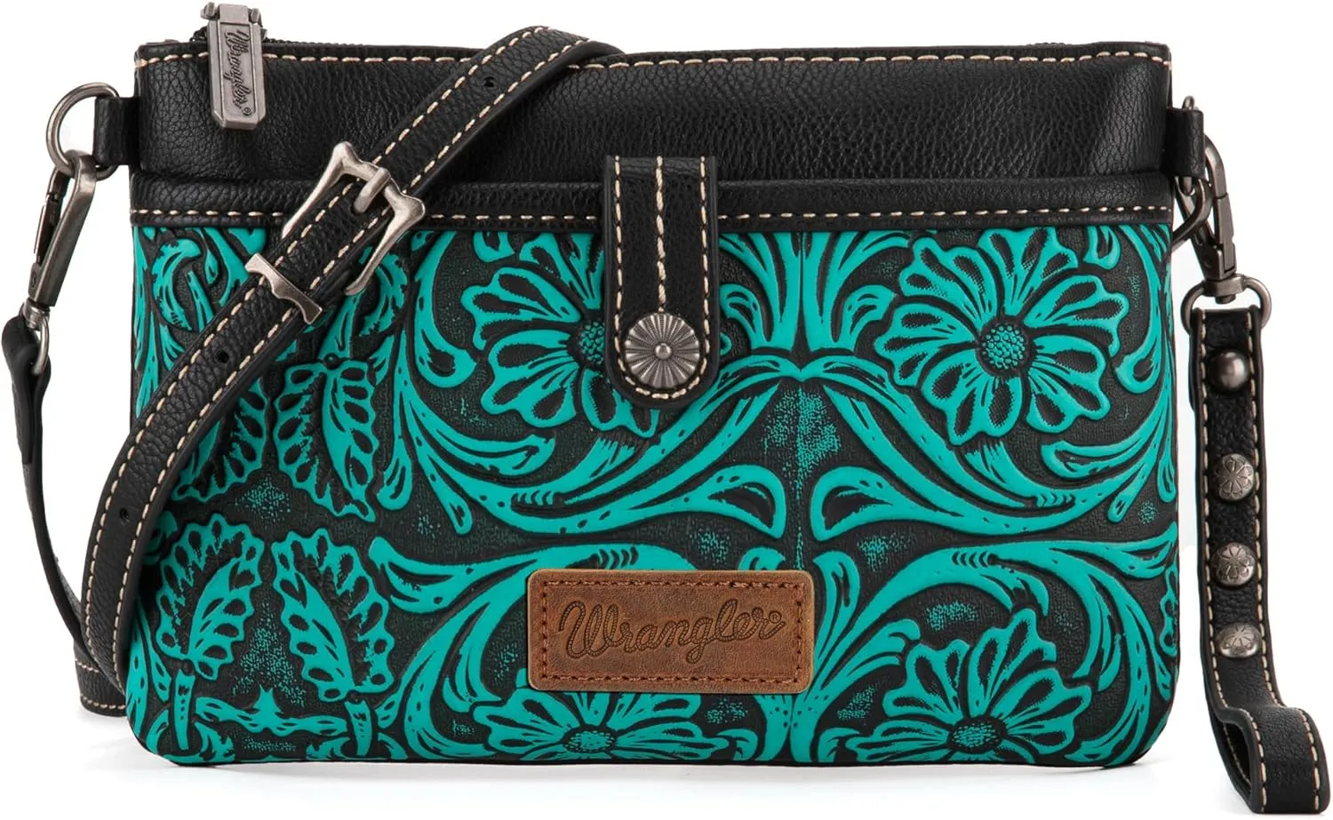 Wrangler Western Cowhide Crossbody Bags for Women Clutch Wristlet Purse
