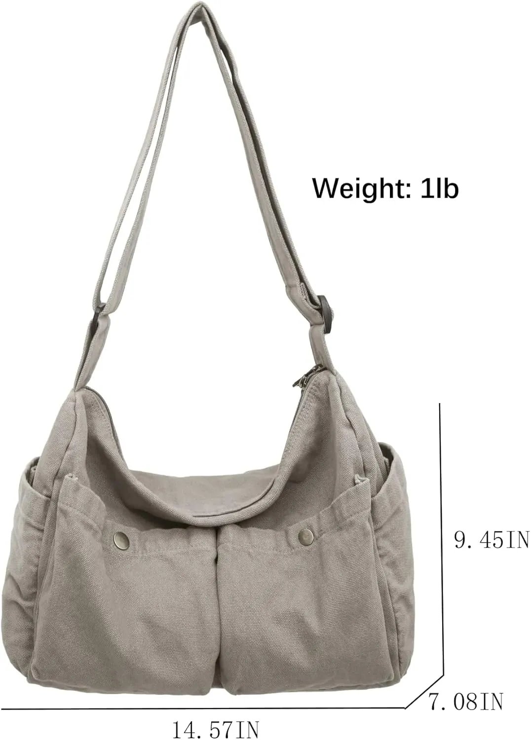 Wxnow Water Resistant Canvas Crossbody Bag Lightweight Large Messenger Bag Multi Compartment Organizer for Office Travel Daily Carry