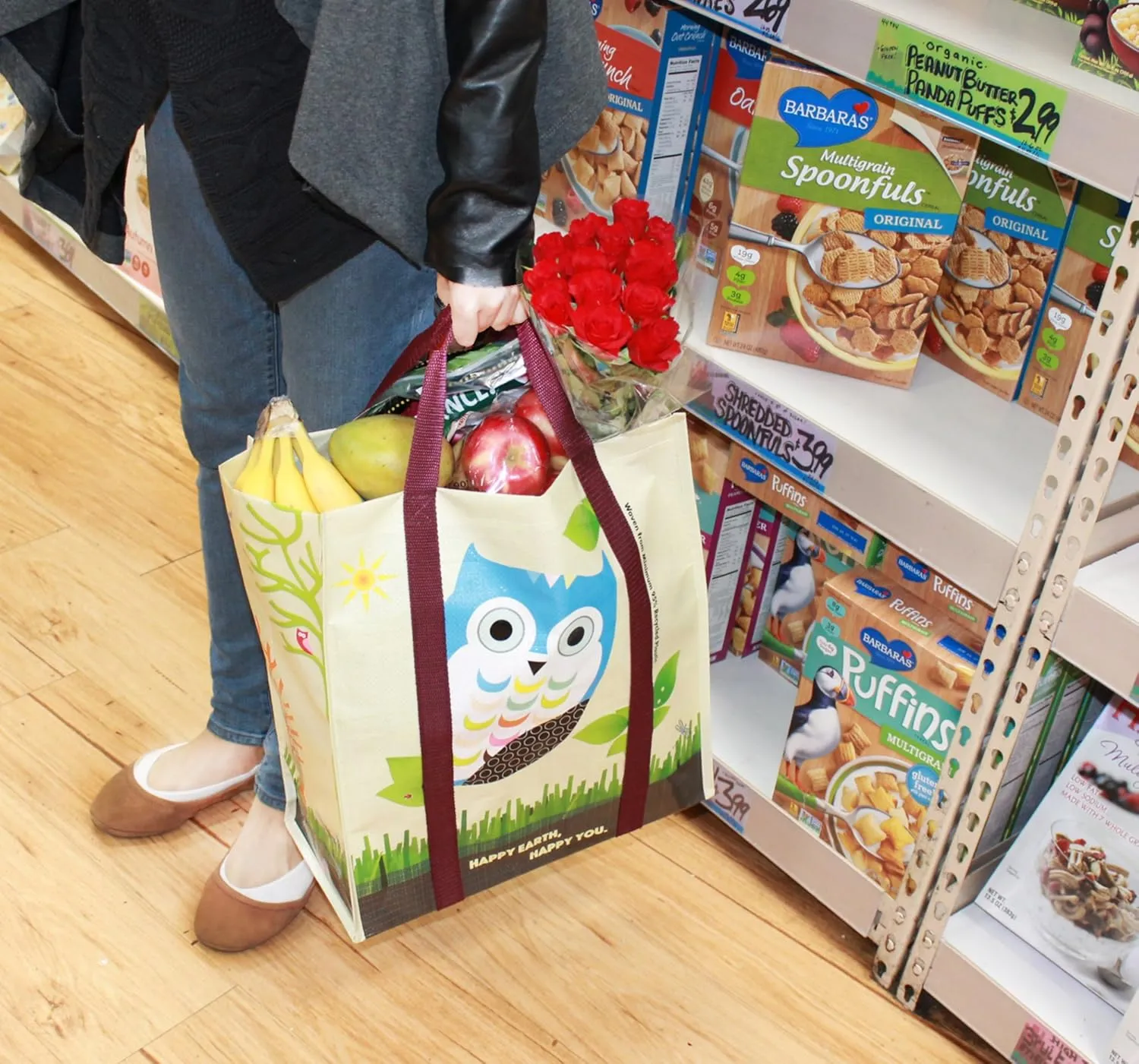 X-Large Laminated Woven Reusable Shopping Bag, Recycled Plastic Bag