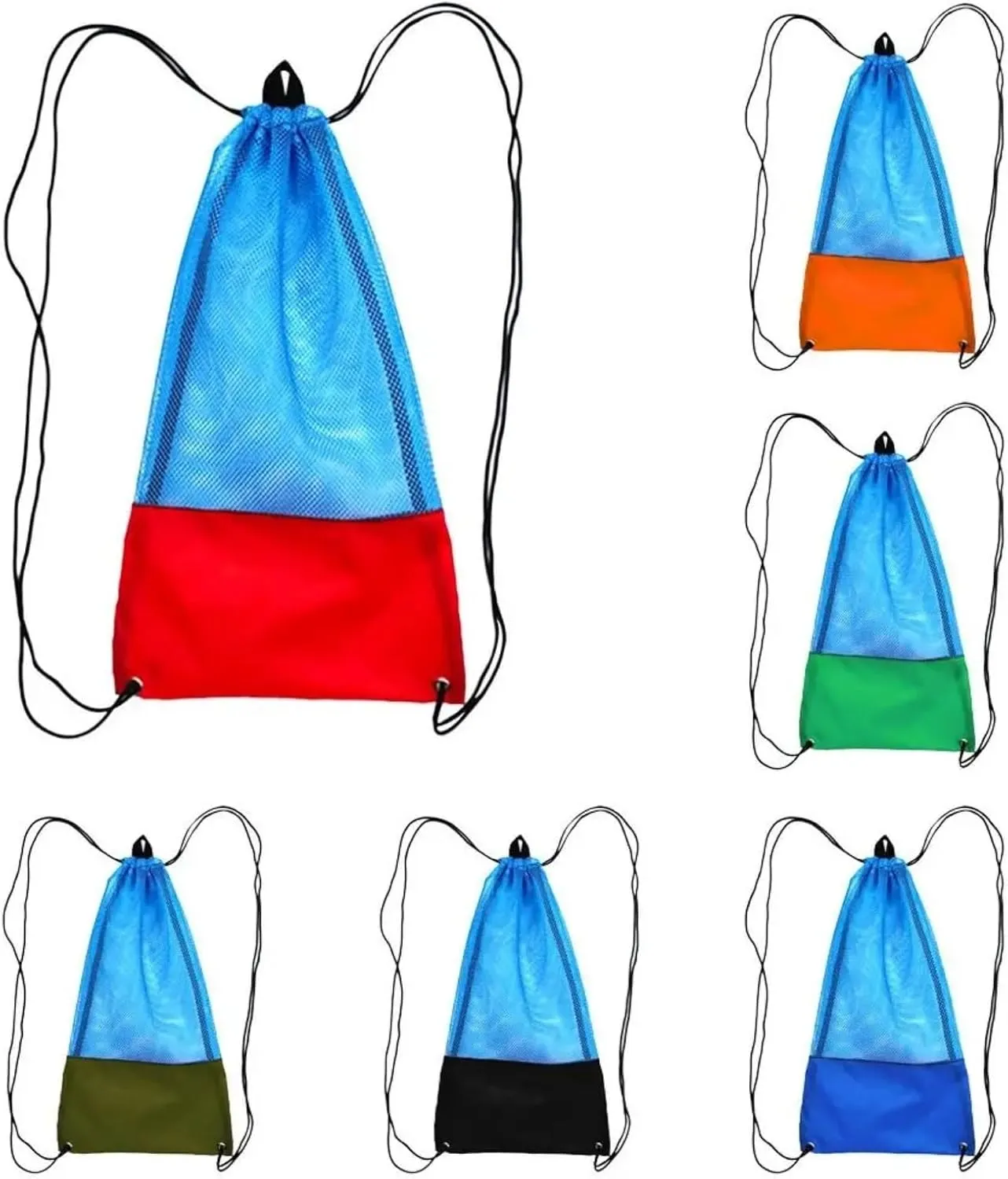 XISAOK Nylon Net Swim Bag For Men Women And Kid Diving Gear Bag Backpacks For Swimming Snorkeling Gear Bag 20kg Load Capacity