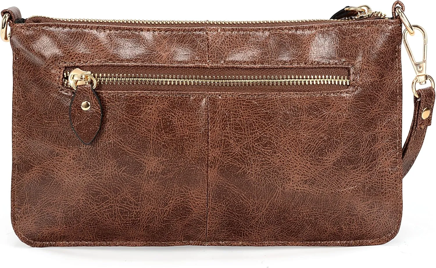YALUXE Genuine Leather Wristlet Handbags Purses Cell Phone Pocket Clutch Wallet Crossbody Bags for Women