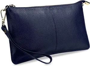 YALUXE Genuine Leather Wristlet Handbags Purses Cell Phone Pocket Clutch Wallet Crossbody Bags for Women