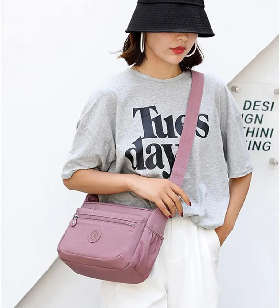 Yohora Women’s Shoulder Handbag Nylon Crossbody Purse Waterproof Messenger Bag