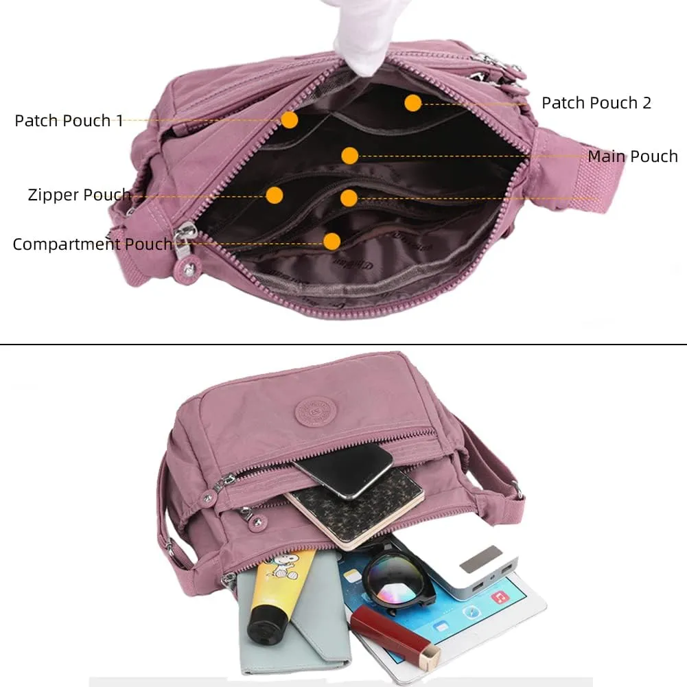 Yohora Women’s Shoulder Handbag Nylon Crossbody Purse Waterproof Messenger Bag