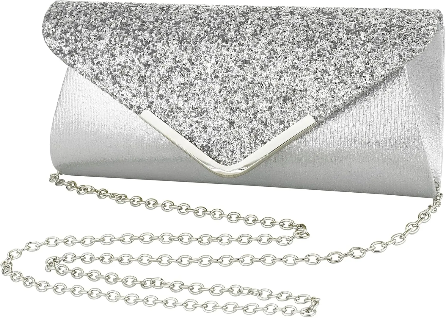 YYW 4 Pieces Women Evening Handbags Clutch Purses Shoulder Bag with Rhinestone Jewelry Set for Party Wedding