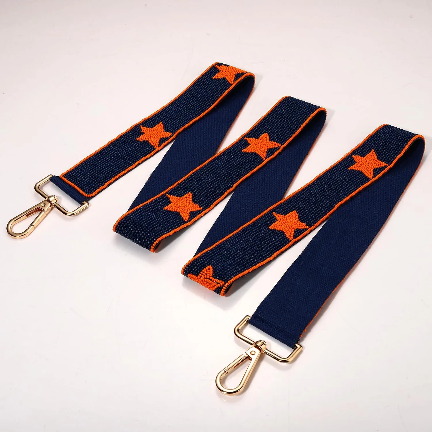 ZOLEAROPY Game Day Beaded Purse Strap Stadium Football University College Star Bag Strap Accessory Game Day Clear Crossbody