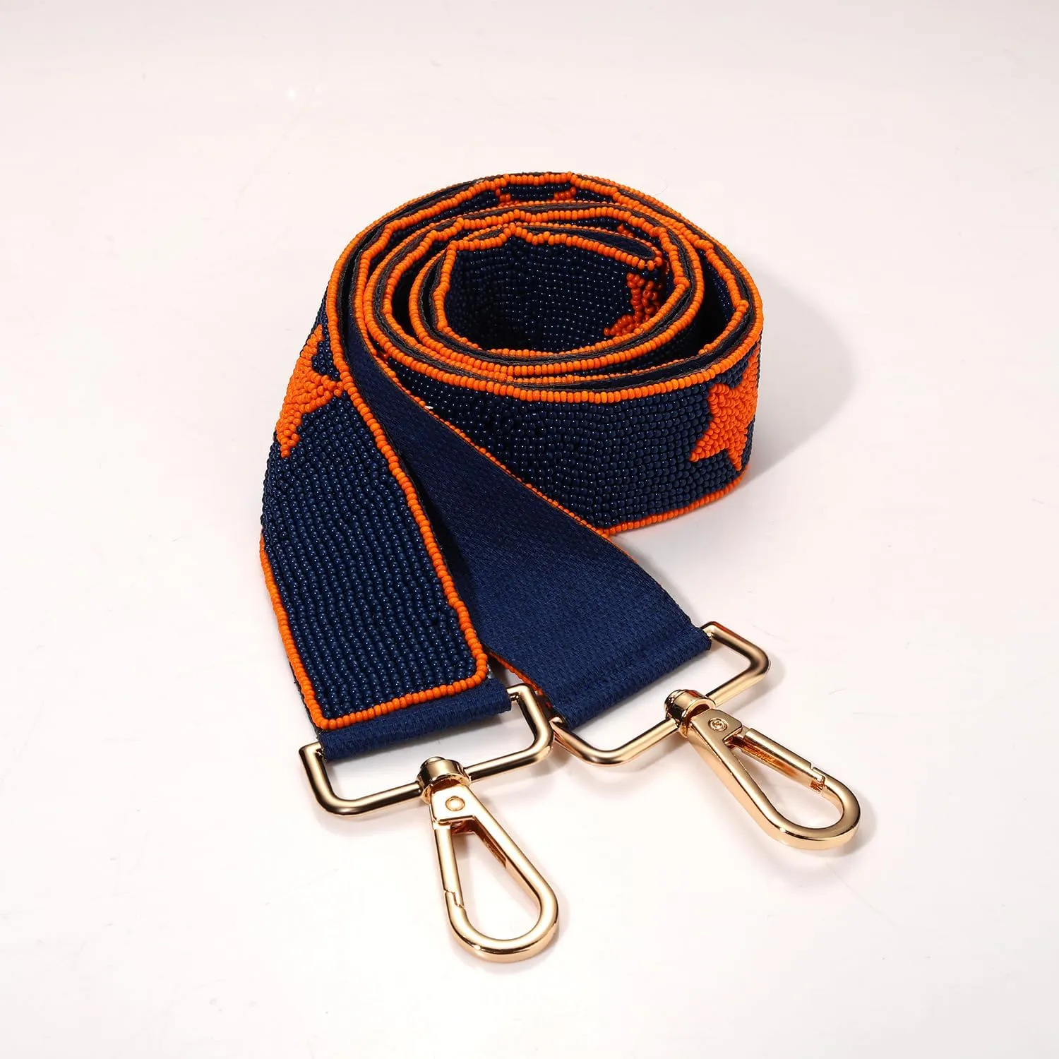 ZOLEAROPY Game Day Beaded Purse Strap Stadium Football University College Star Bag Strap Accessory Game Day Clear Crossbody