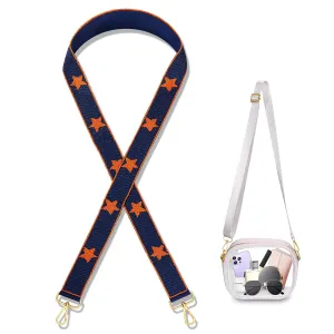 ZOLEAROPY Game Day Beaded Purse Strap Stadium Football University College Star Bag Strap Accessory Game Day Clear Crossbody