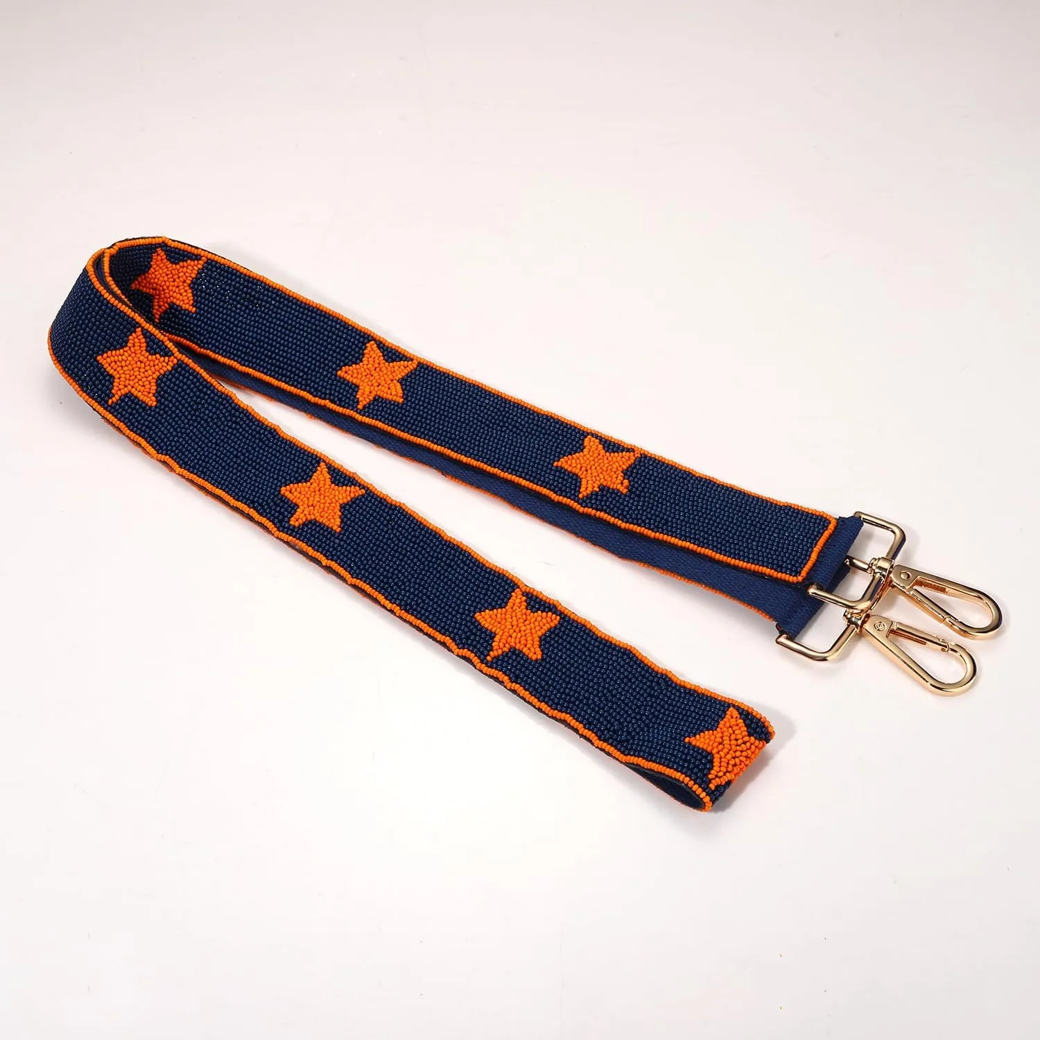 ZOLEAROPY Game Day Beaded Purse Strap Stadium Football University College Star Bag Strap Accessory Game Day Clear Crossbody